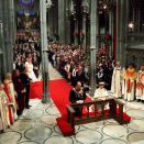 23. juni 1991 ble Kong Harald og Dronning Sonja signet i Nidarosdomen (se eget fotoalbum for flere bilder av begivenheten) Foto: Bjørn Sigurdsøn, Scanpix